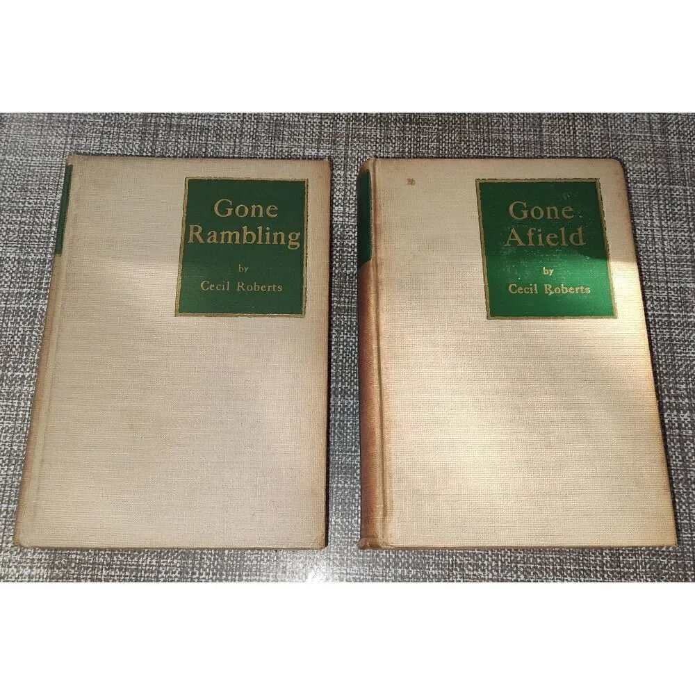 Lot of 2 Cecil Roberts Gone Rambling (1935) & Gone Afield (1936) D. Appleton-Cen